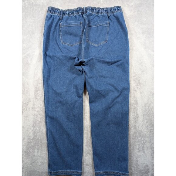 Knox Rose Jeans Womens Size XXL Denim Elastic Waist High Rise Straight Leg - Picture 10 of 11
